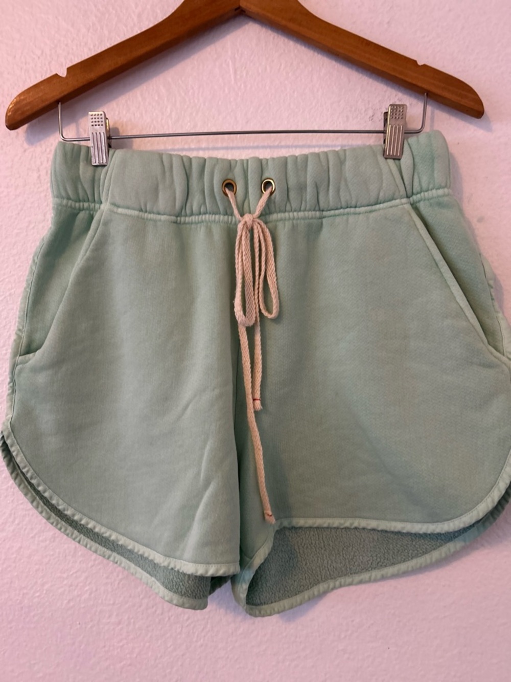 Mint Green Women's Athletic Shorts with Drawstring